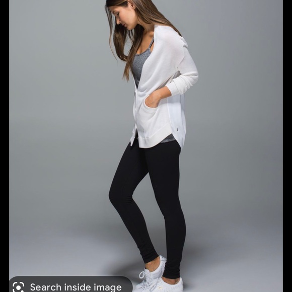 Lululemon White cardi in the front cardigan - Picture 2 of 5